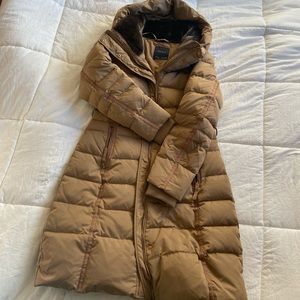 Zara brown long puffer jacket